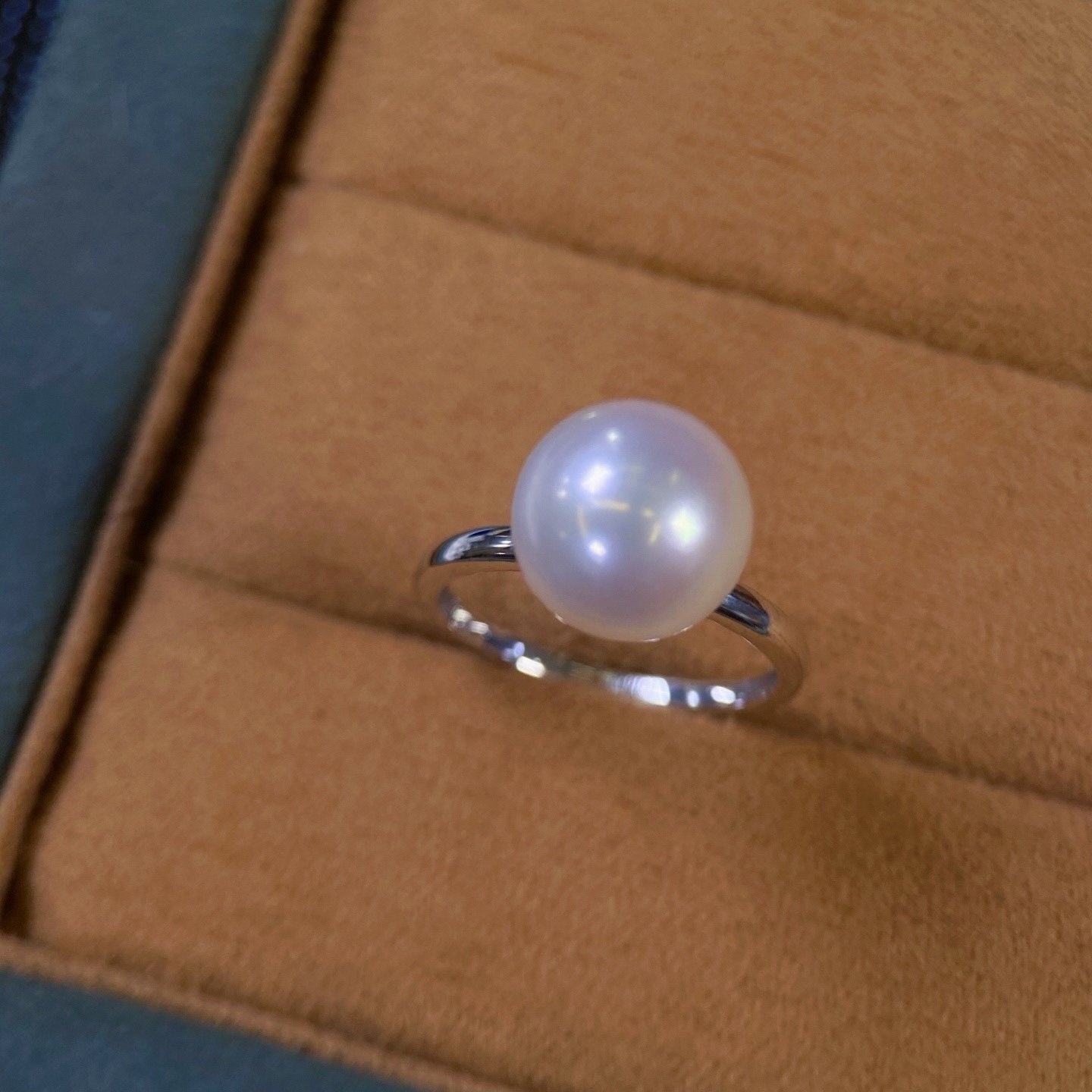 PT900铂金配件10-11mm天然珍珠DIY戒指空托简约光版设计通勤百搭,珠宝/钻石/翡翠,手饰,淘宝优惠券,粉丝福利购,淘宝优惠卷