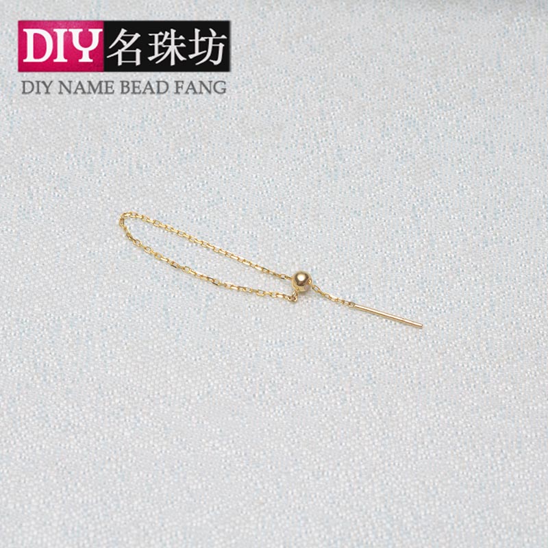 18k金珍珠戒指空托diy手饰配件