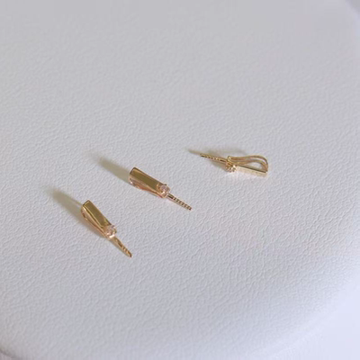 18k金钻石8-11mm海水珍珠吊坠配件简约气质小吊坠设计diy裸珠空托