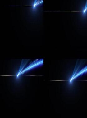 ts流星可修改路径AE模板星空粒子拖尾陨石划破天空流星雨唯美素材