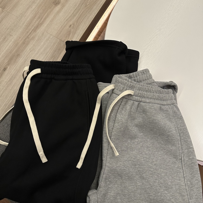 自然腰慵懒简约长裤弯刀休闲裤