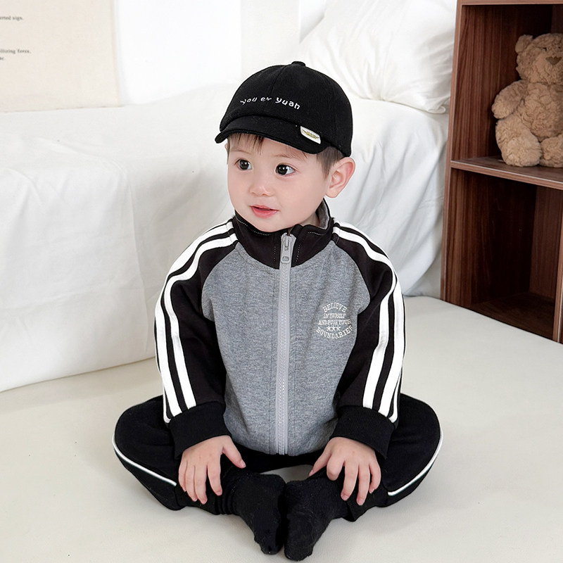 韩版春装婴儿衣服男宝宝薄外套立领拉链夹克上衣小童超洋气棒球服