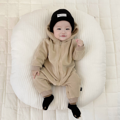 春季奥粒绒拉链连帽外套外出爬服