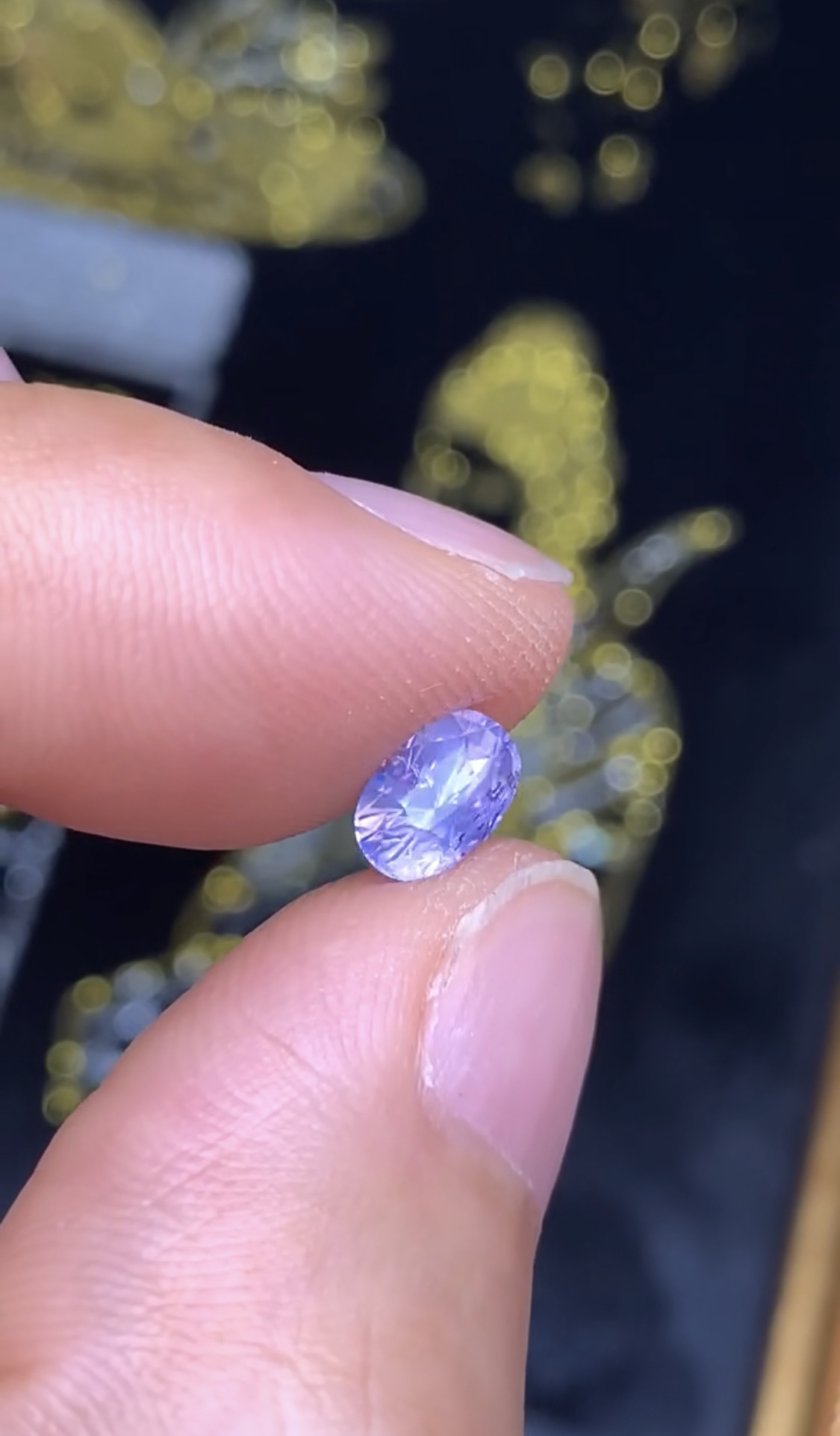 1.14克拉 斯里兰卡天然无烧梦幻薰衣草紫色蓝宝石 （1130）