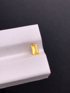 0724 斯里蘭卡天然老燒金絲雀藍(lán)寶石 0.55克拉