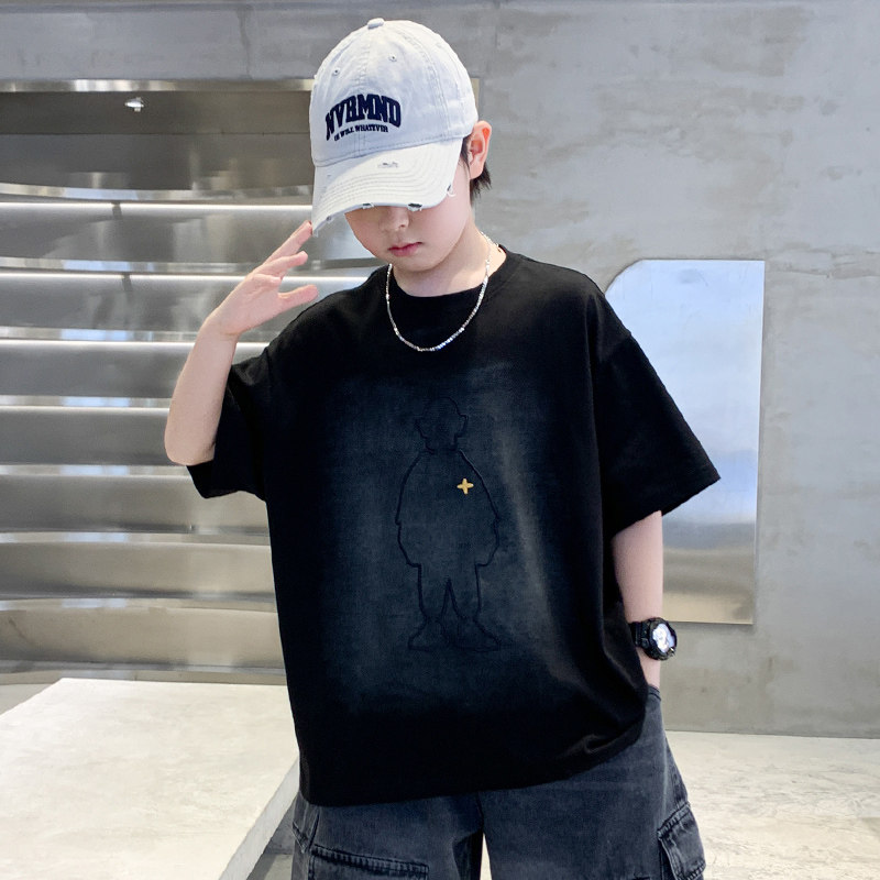 男童夏季薄款纯棉短袖T恤