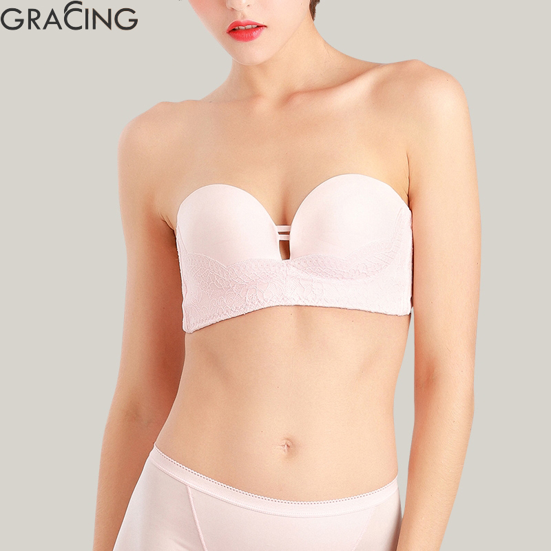 歌瑞森无肩带文胸小胸聚拢不会掉