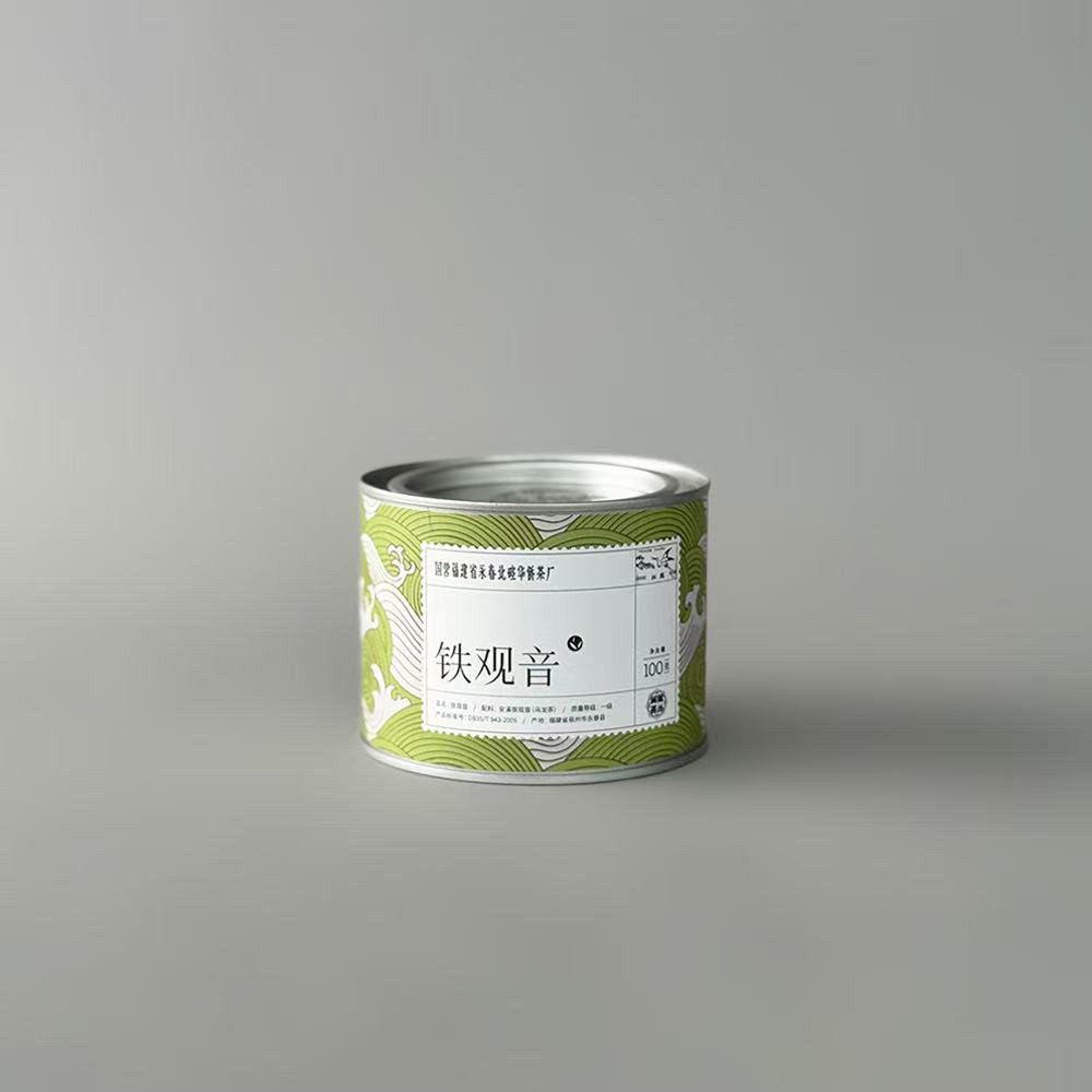 青年茶事 铁观音松鹤闽南乌龙茶永春国营茶厂罐装100克轻焙火