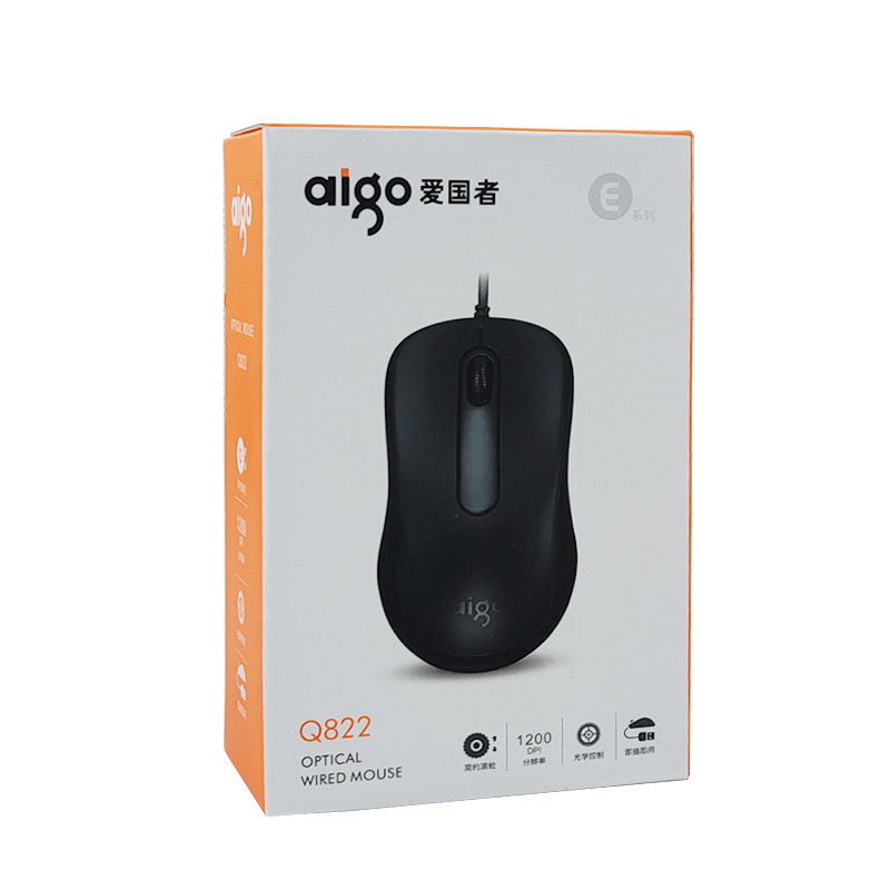 PATRIOT Q822 유선 홈 비즈니스 사무실 게임 노트북 데스크탑 컴퓨터 USB 광학 범용 마우스