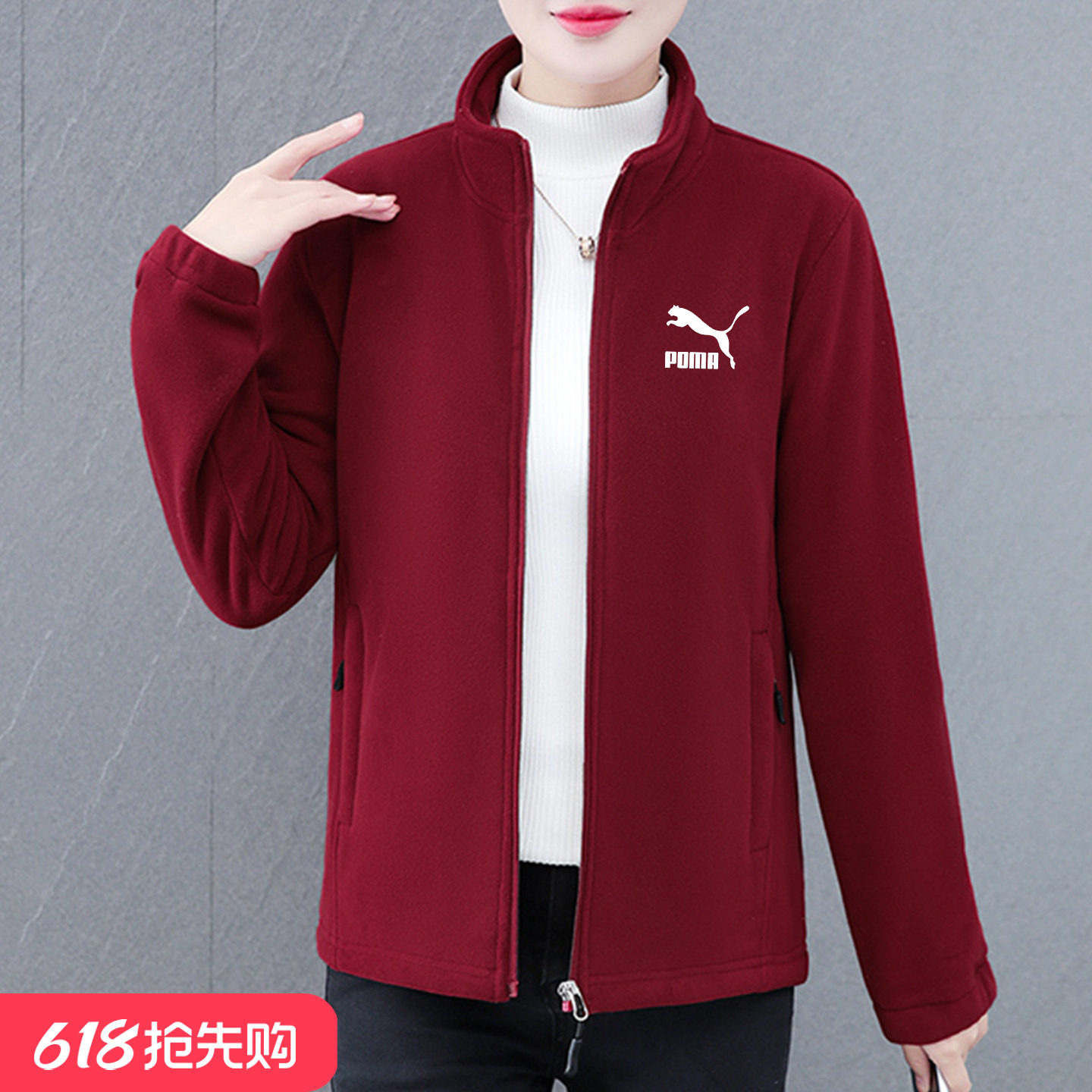 奥莱专柜休闲摇粒绒外套女士秋冬季2025新款小个子加绒加厚抓绒衣