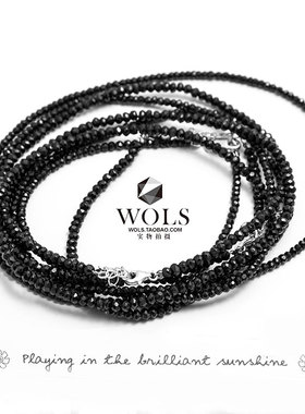 [wols]天然进口黑色黑色尖晶石