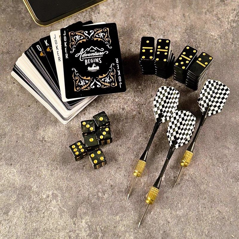 英国Gentlemen's Hardware 酒吧桌面游戏套装 户外露营扑克牌玩具