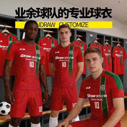 iD定制/iDraw足球服套装球衣短袖印字比赛服足球队服 DZQY2603