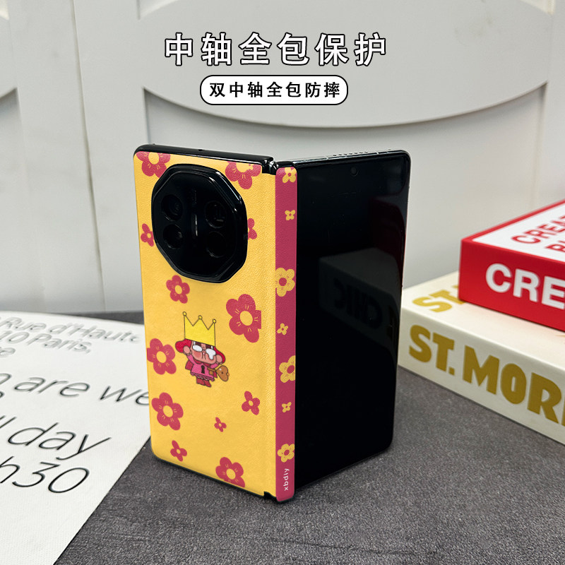 情锁心扉哭娃适用于OPPOFindN5手机壳findn6折叠屏findn5/n6双中轴全包防摔Find保护套