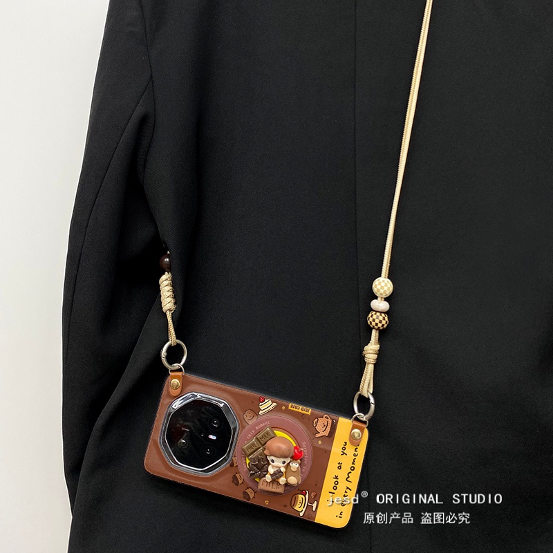 巧克力星星人磁吸支架全包防摔适用于华为mate60非凡大师手机壳mate70pro保护套MATE70RS保时捷高级感外壳