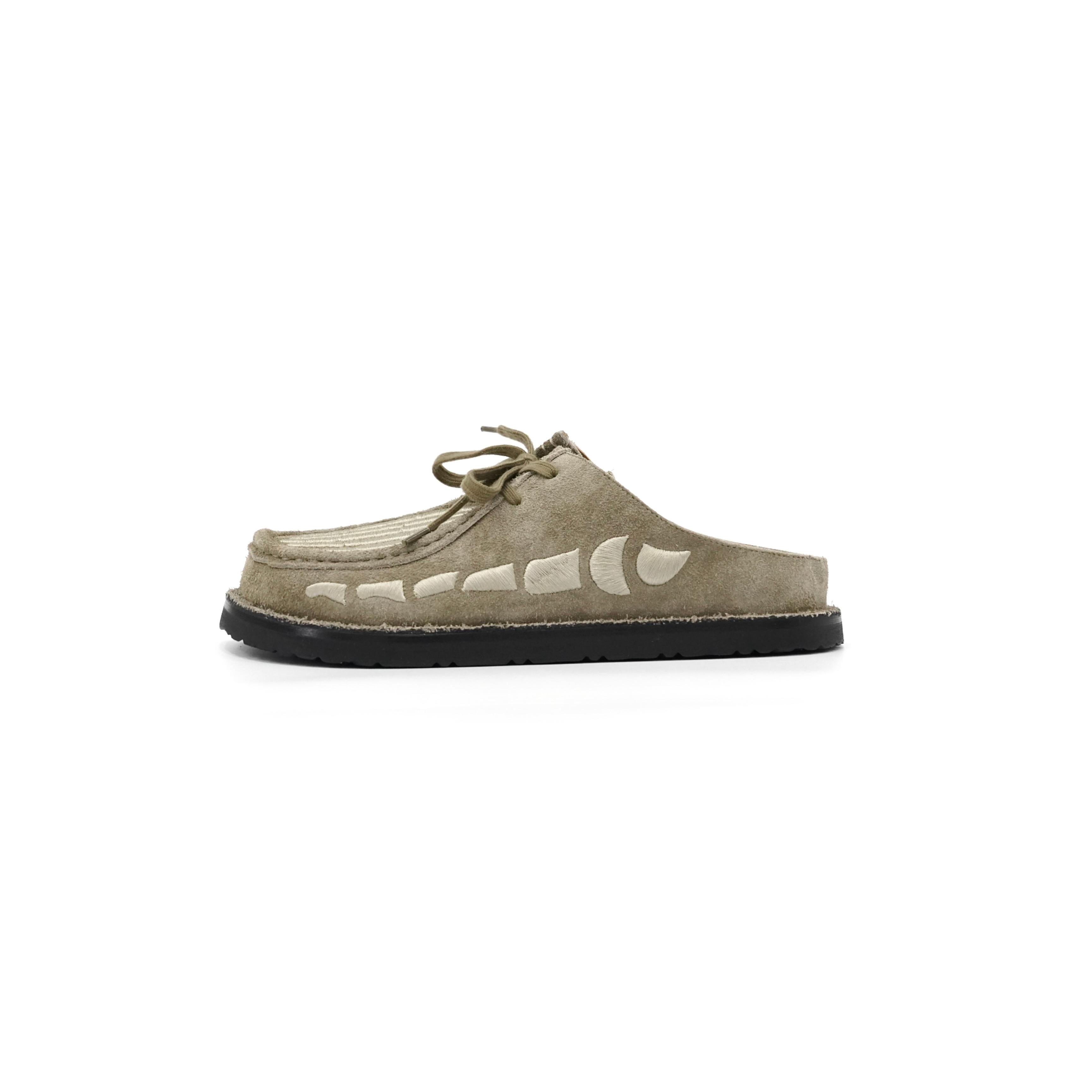 新款男士长毛反绒半拖鞋