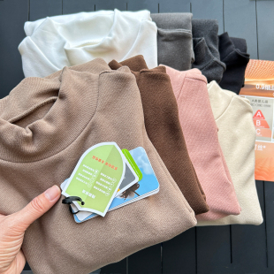 一件过冬 云感柔软糯女半高领秋冬保暖打底衫 A类 460g加厚真德绒