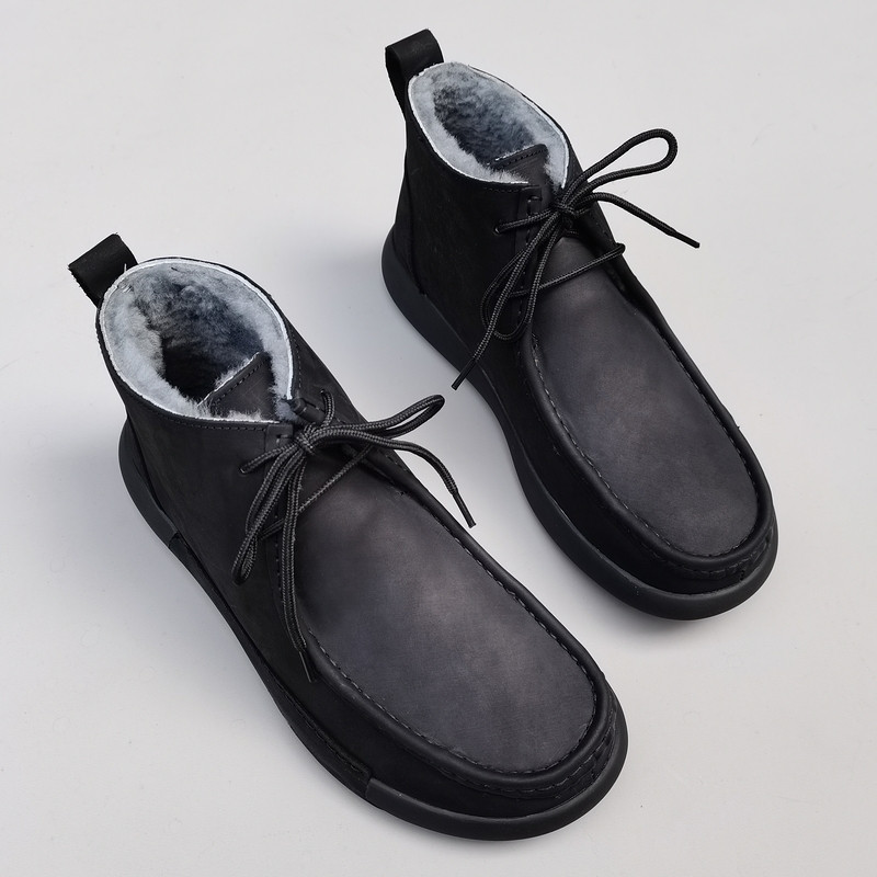 真皮纯羊毛高帮男鞋冬季外贸头层牛皮加绒保暖大棉系带雪地短靴冬,流行男鞋,时尚雪地靴,淘宝优惠券,粉丝福利购,淘宝优惠卷