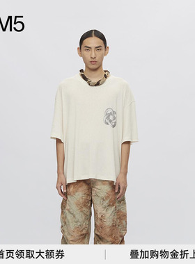 J1M5买手店 CORNER STONE 24春夏新品 胸侧印花宽松T恤 设计师