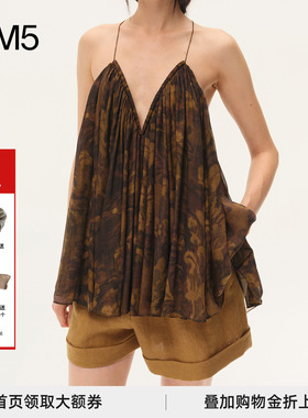 【正品授权】INTO THE EAST 26春夏 杏黄色亚麻翻边短裤