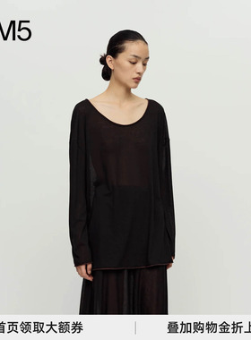 J1M5买手店 RUOHAN 26早春 TOMA弹力棉圆领长袖上衣 设计师品牌