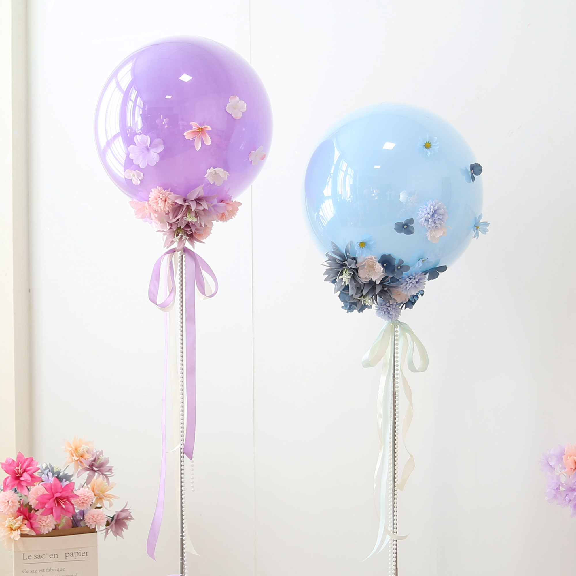 七夕情人节气球立柱珠宝店服装金门店铺活动场景主题装饰氛围布置