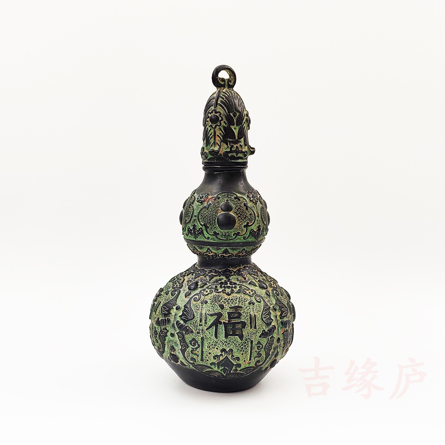 仿青铜器仿古摆件福寿葫芦客厅装饰品古典玄关桌面摆设做旧工艺品