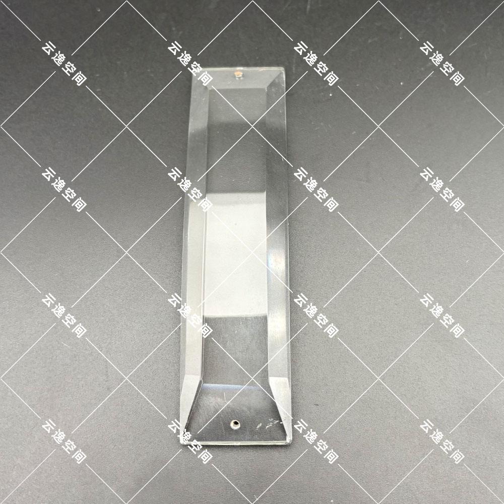 灯罩弧形弯面水晶玻璃3*12老式吊灯灯具灯饰双孔挂片配件外罩外壳图片