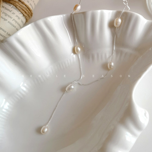 珍珠温柔满天星颈链耳环