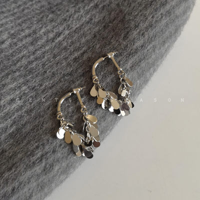 波光银海。爆闪法式高级感麦穗流苏耳环女显脸瘦一款两戴耳饰耳坠