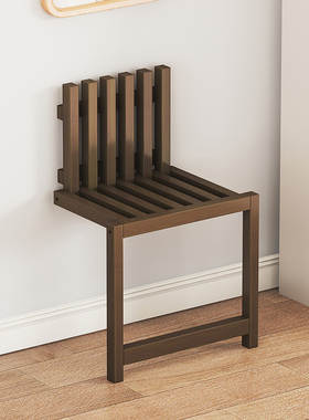 入户家用折叠凳换鞋凳壁挂简易穿鞋凳隐形玄关墙壁凳门口竹折叠椅