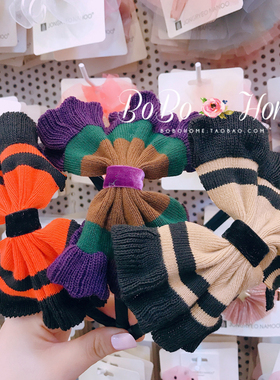 韩国进口Palmtree儿童针织拼色头箍 儿童蝴蝶结发卡发箍 压发饰品