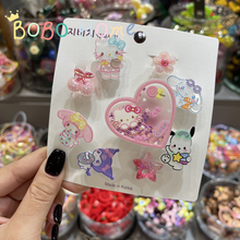 韩国bebe prince儿童配饰 卡通流沙花朵星星 豆豆鞋配饰多功能扣