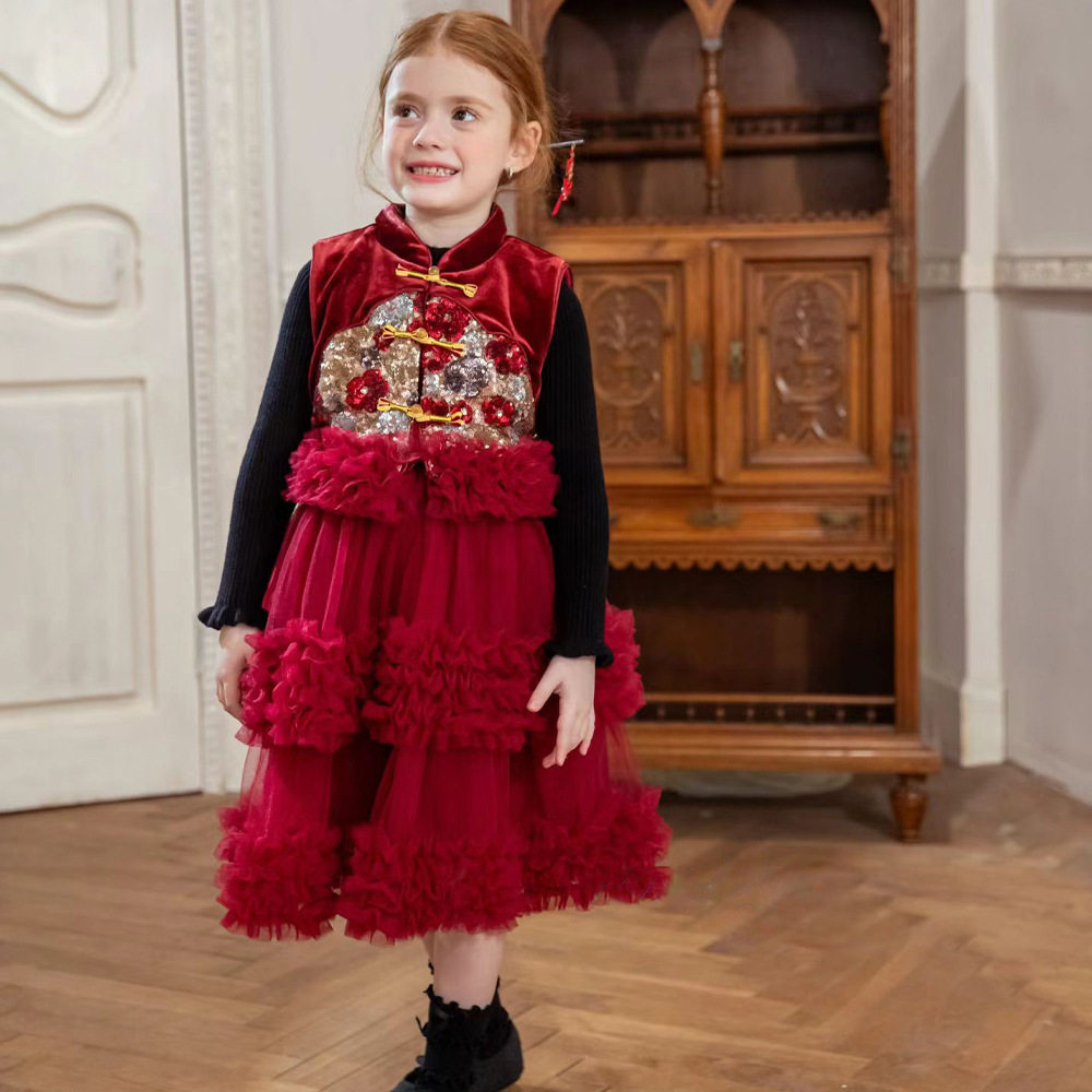 女童中国风公主裙套装连衣裙