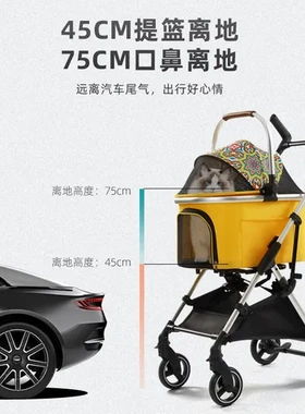 宠物外出小推车推车日韩可折叠热销狗狗包手推分离泰迪猫