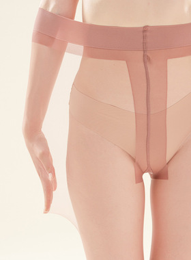 黑丝0D丝袜莱卡超薄款肉丝性感女隐形全透明T裆连裤袜带脚型2335