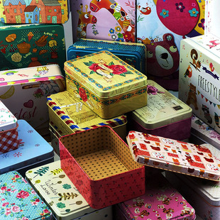 小饰品小手工工具零碎收纳盒小配饰桌面整理盒铁盒