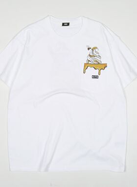 Kith Treats Honey Pocket Tee蜂蜜冰淇淋印花短袖美式潮牌T恤男