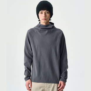 GDW卫衣日系潮牌小众宽松户外轻量华夫格轻薄连帽套头衫长袖