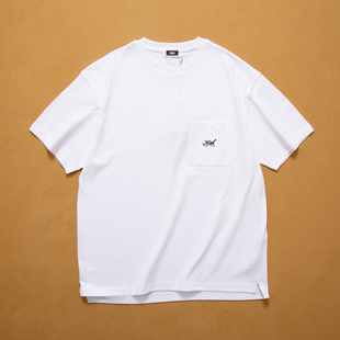 KITH QUINN TEE 2026 口袋植绒字母短袖 情侣男美潮纯色百搭T恤