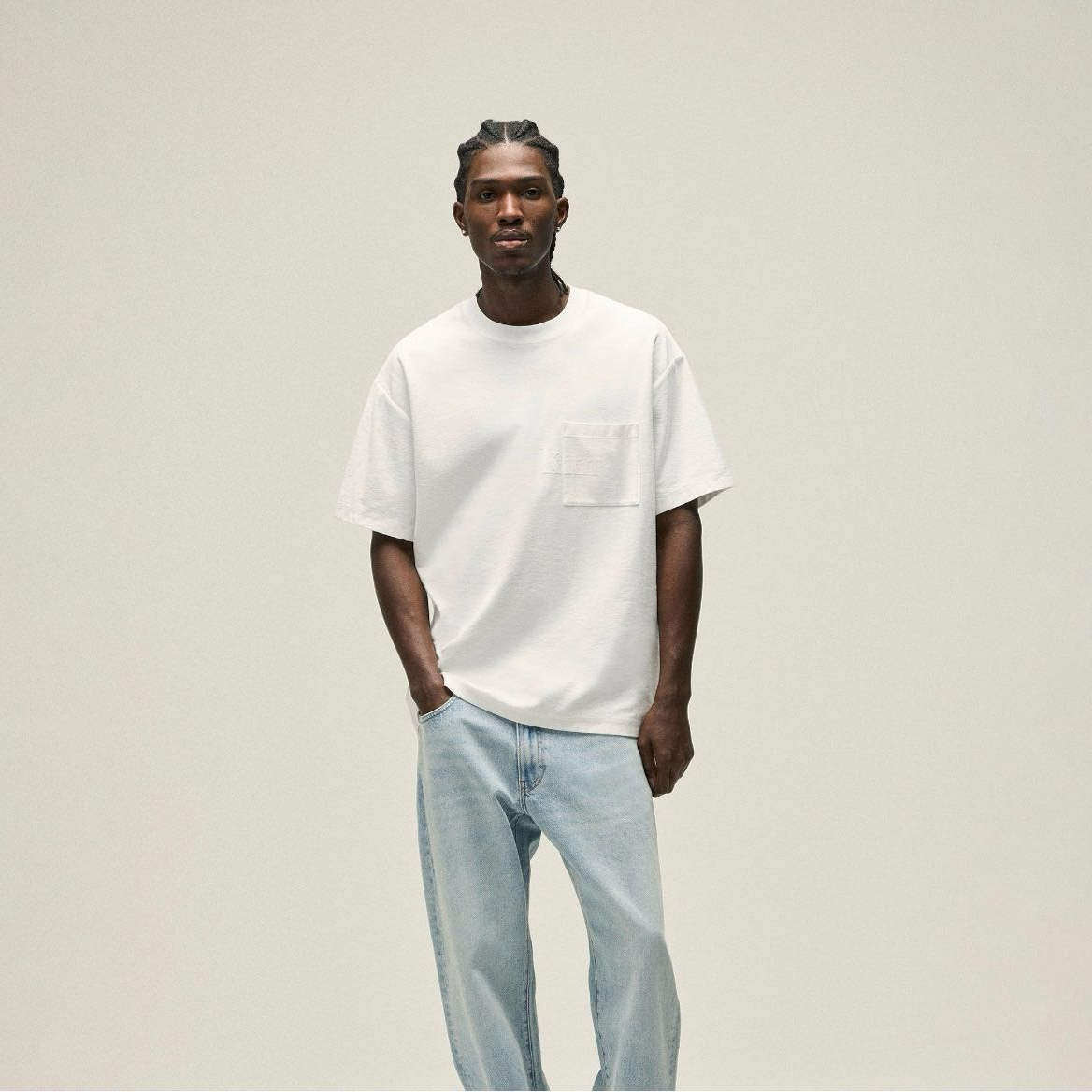 KITH SS QUINN TEE口袋植绒短袖水洗宽松潮牌纯色美式打底T恤男女
