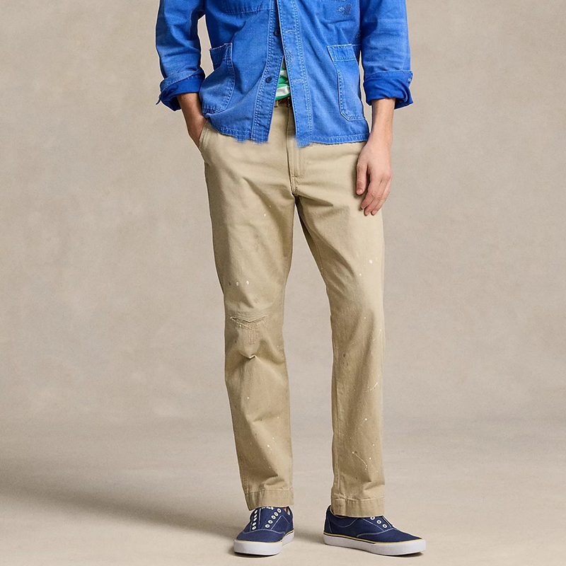 RL Sailinger Straight Patch Splash Chino直筒补丁泼漆休闲裤男