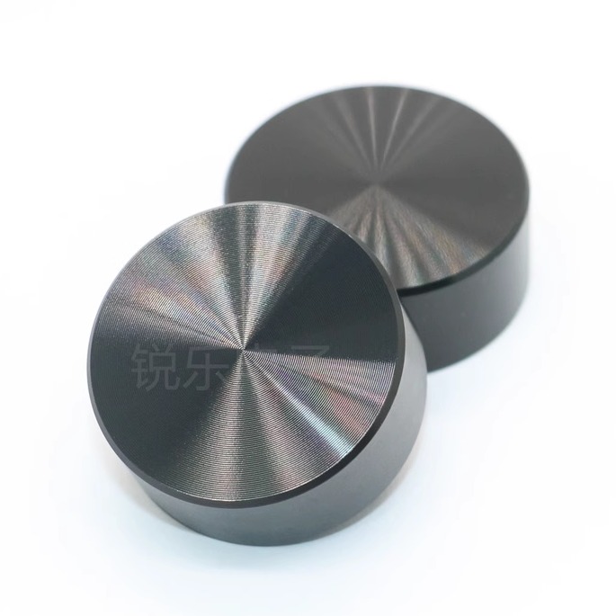 铝旋钮花轴全黑25x10光身半轴编码器仪器面板音响音量功放调节帽
