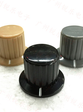 胶木旋钮 KYP25-18-6j 孔径6MM 电位器旋钮 黑色 灰色电木旋钮