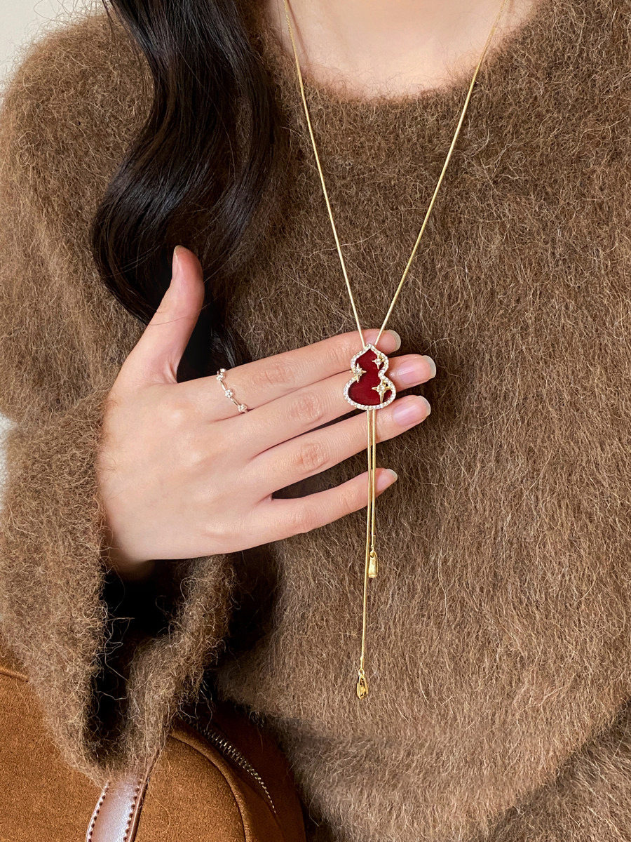 宠粉福利！高端定制镶钻款！高级感丝绒葫芦好运抽拉长款毛衣链~,饰品/流行首饰/时尚饰品新,项链,淘宝优惠券,粉丝福利购,淘宝优惠卷