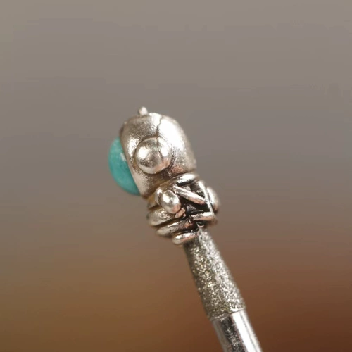 Космическая бирюзовая инкрустация камня, браслет, серебро 925 пробы