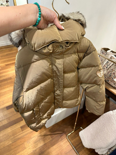 男女童厚款 儿童蜂蜜色蓝狐毛领羽绒服 外套 tree24秋冬新款 Littl