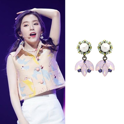 优雅珍珠耳环YOUNGWON合金水晶