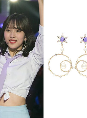 特价现货YoungWon正品GFriend郑艺琳TWICE名井南Mina同款水晶耳环