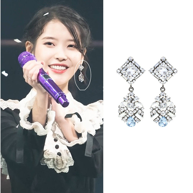 现货耳环YOUNGWON合金优雅水晶